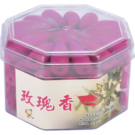 Cône d'encens Agilawood en forme de tour à reflux, fabriqué à partir de matières premières naturelles (rose) (1/5)