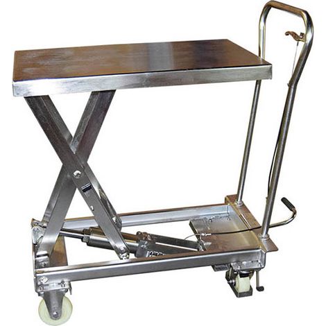 Tavola elevatrice manuale in acciaio inox - Carico massimo 100kg - MH-V10