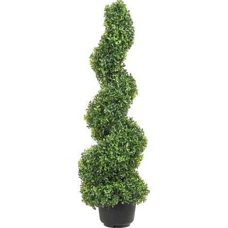 Topiario artificial de boj, resistente a la intemperie, decoración versátil, 2 piezas de 48 pulgadas. (1/2)