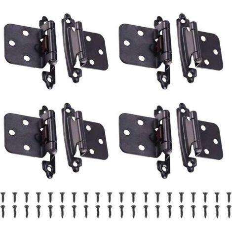 8 Pièces Charnière Inox, Charniere Porte Placard avec vis, Charnière Meuble Acier Inoxydable, pour Les Charnières de Porte les Charnières d'armoire les Charnières de Raccordement (1/4)