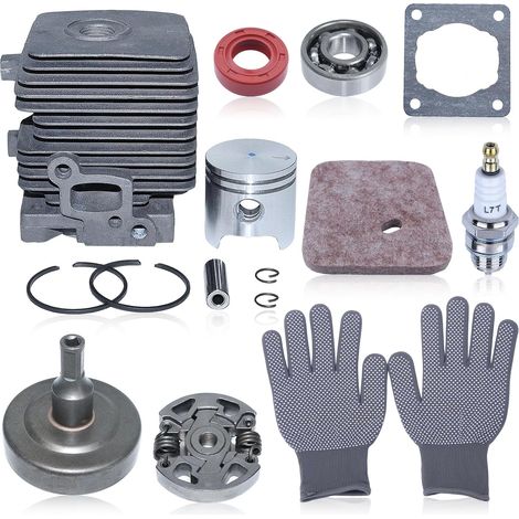 Ensemble de pistons cylindriques 35 mm pour FS38 2-Mix FS55 2-Mix FS55R 2-Mix HS45 2-Mix HS52, ensemble de bloc-cylindres avec joint d'huile, filtre à air, disque de frein passif (1/5)