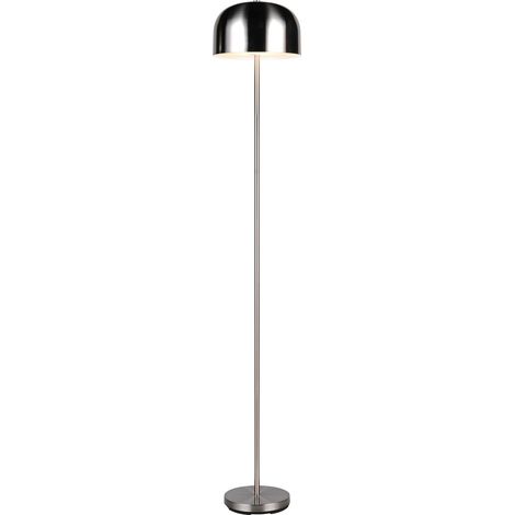 Lampada da terra LED ricaricabile, metallo, nichel opaco, H 147 cm, Jeff (1/5)