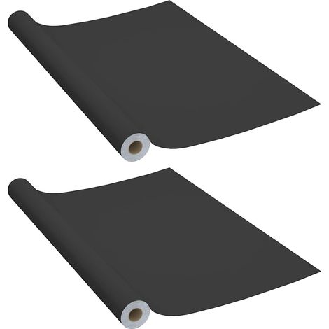 Maison Exclusive - Láminas autoadhesivas muebles 2 uds PVC negro (1/5)