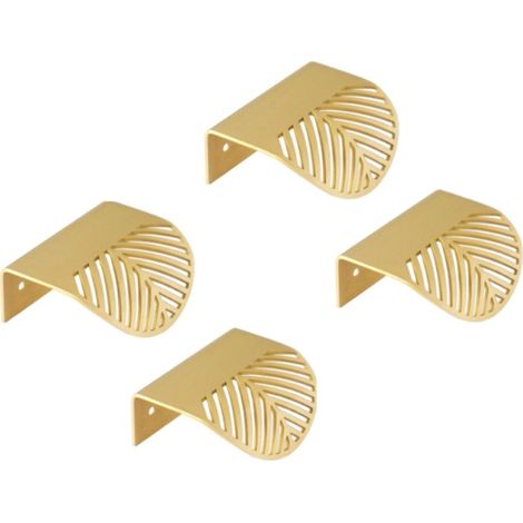 tiradores para cajones de cocina, resistentes y de alta calidad, con forma de hoja de oro para puertas de cocina, dormitorio, baño, cocina, salón y oficina. Accesorios para pomos de muebles (9025), 60 (1/4)