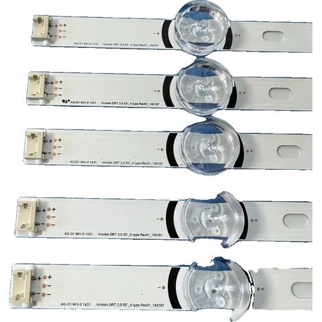 Barra de luz LED retroiluminada, 55 pulgadas, aluminio, regulable, alimentación CC, certificación CE (1/5)