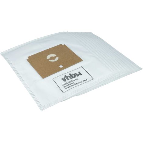 vhbw 10x Sacs remplacement pour Rowenta ZR745, ZR74 pour aspirateur - 29cm x 27cm blanc