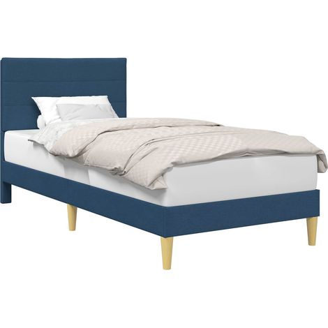 Maison Exclusive - Struttura del letto con testiera Blu 80 x 200 cm Tessuto