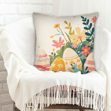 Housse de coussin rustique pour Noël, anniversaire, la Fête des Pères, la Fête des Mères (1/5)