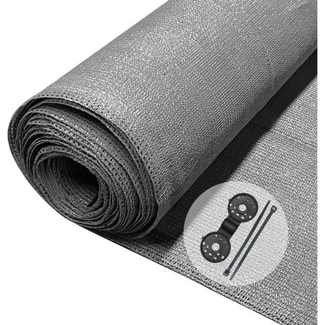 VOUNOT 1.5×20m Privacy Netting Garden Screening Shading Net Grey