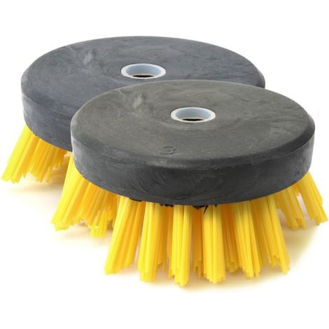 2 Têtes brosse désherbage débroussailleuse Universelle nylon Rilsan jaune (1/5)