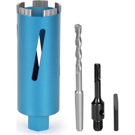 Couronne de forage au diamant M22 pour foreuse à noyau avec turbo, y compris SDS-Plus, Ø 68 mm, longueur totale 200 mm, foret à sec et humide, foret diamanté humide, foret diamanté sec pour béton