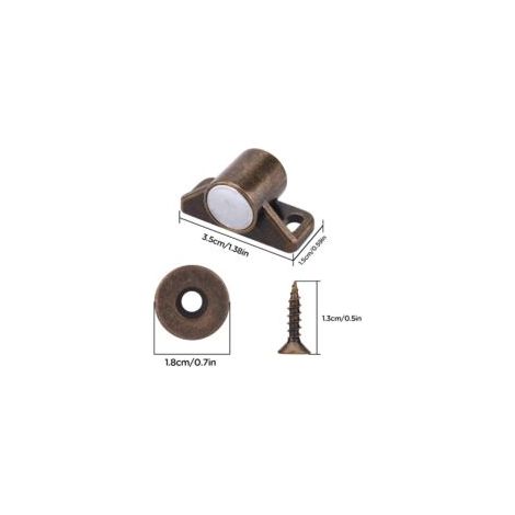 chiusure magnetiche per porte, magneti per ante di armadi con viti in acciaio inossidabile per la chiusura di ante scorrevoli di mobili da cucina (bronzo) - Crezuo