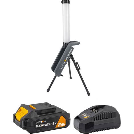 18V Hybrid-LED-Arbeitsleuchte 360° - Inkl. 2.0 Akku & Ladegerät