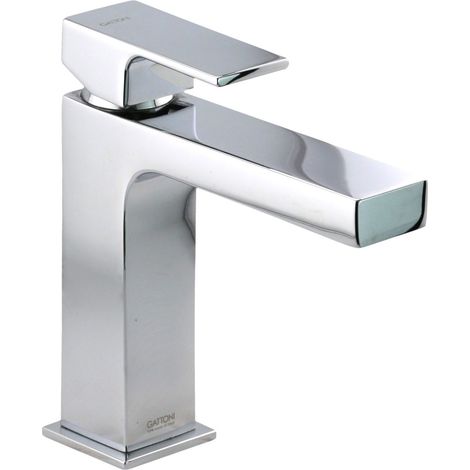 Miscelatore lavabo modello quadro Gattoni SQUARE 2582/25C0 Cromo - Senza piletta di scarico (1/4)