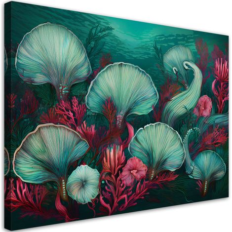 Tableau déco Coraux Mer Océan Plantes 60x40 (1/5)