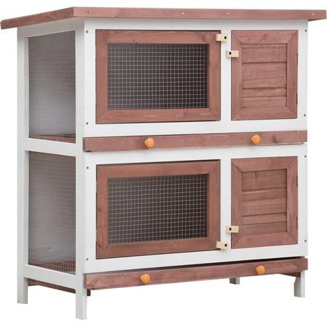 Credenza da esterno 4 ante 90 x 45 x 90 cm legno marrone 020000593