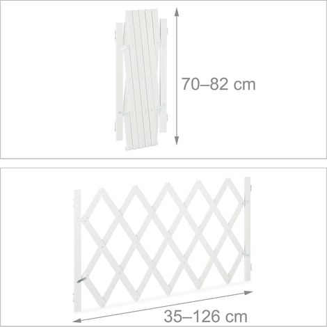 Barrera de seguridad extensible ajustable 70 x 80 cm uso interior diseño práctico en bambú natural 130013062 (1/5)