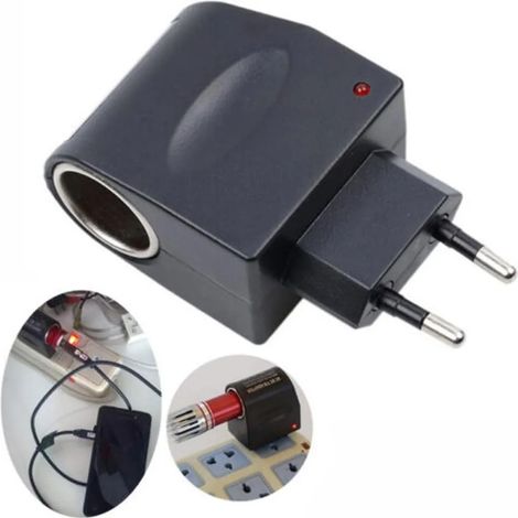 Stecker AC DC Steckdose Zigarettenanzünder 220V - 12V Neu EU