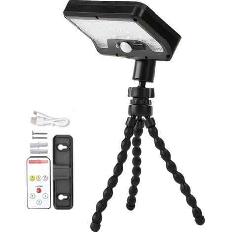Lampes solaires d'extérieur – Trépied flexible tricolore, éclairage à détecteur de mouvement 600 lm, appareil d'éclairage solaire réglable Pour jardin, camping-car, balcon