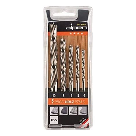 Alpen Punte per Trapano PTM 5 Profi Legno 4-5-6-8- 10