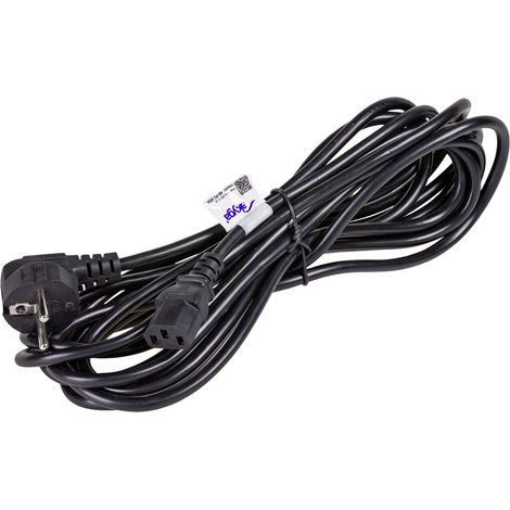 Akyga Strom Anschlusskabel [1x Kaltgeräte-Buchse C13 - 1x Schutzkontakt-Stecker] 5.00 m Schwarz