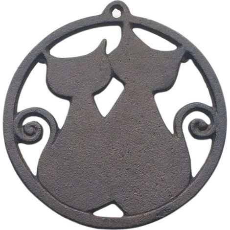 Signes Grimalt Salvamantel Cats Salvamanteles  Redondo Black Salvamantel - 2x16x16cm