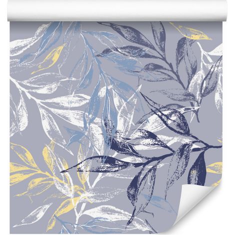 Papel pintado de hojas coloridas para salón y dormitorio, 50x1000 cm (1/5)