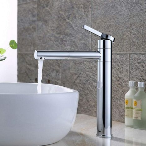 Robinet de lavabo rotatif 360° en laiton pour salle de bain,raccord 3/8 pouce (1/5)
