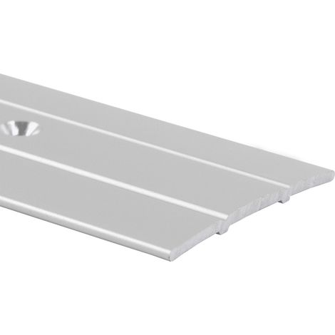 Karat – Seuil de porte en aluminium pré-percé 100 cm – Largeur 38 mm – Montage autocollant – Pour transition entre revêtements de sol