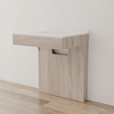 Meuble simple vasque PMR ALTEA 60 cm - Cambrian oak (1/5)