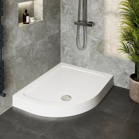 Easy Plumb Offset Quadrant Shower Tray With Chrome Waste 1200 x 800mm LH (1/5)