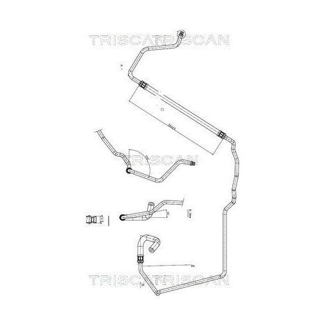 Tuyau hydraulique, direction TRISCAN 8516 28005 PEUGEOT 4012.L3