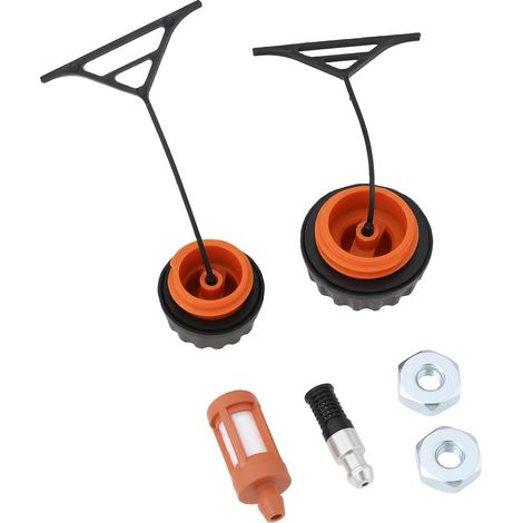 Kit Bouchon Essence et Huile et Filtre Tronçonneuse 0000 350 0520 0000 350 0510 Compatible avec Stihl 020 023 024 025 026 028 029 034 (1/5)