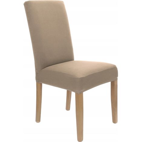 HOUSSE DE CHAISE ÉLASTIQUE BEIGE [21DB] (1/5)