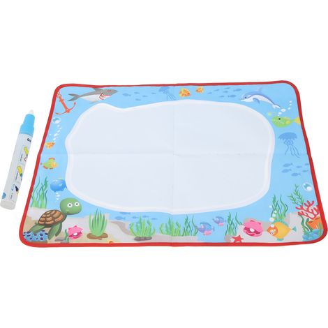 Tapis de peinture à l'eau pour l'éveil des tout-petits, coordination œil-main, grand format et coloré, motif océan (1/5)
