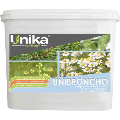 Unibroncho Ergänzungsfuttermittel für Pferde für besondere Ernährungszwecke zur Bereitstellung wichtiger Mengen an Biotin in der Ernährung des Pferdes 1kg