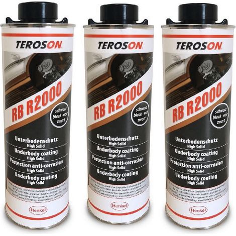 Revêtement dessous de caisse anti-gravillons – Lot de 3 bidons 1KG – Préserve et répare les protections – Résistant à l'abrasion et flexible – Teroson (1/2)