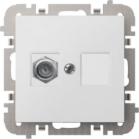 Santra 1xTV-Steckdose, Typ FF, rahmenlos, Unterputz, weiß 4186-10