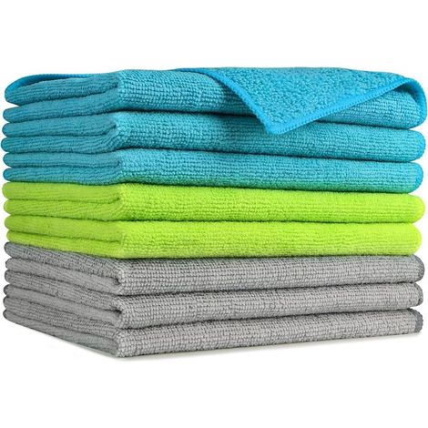 Mikrofasertücher, 8er-Pack, weicher, saugfähiger, fusselfrei, für die Reinigung von Auto, Haushalt, Küche, Decken und Fenstern, 30 x 40 cm (1/5)