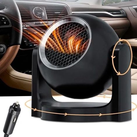 Ventilador portátil para calefacción,2 en 1,ventilador de calentamiento y enfriamiento rápido con rotación de 360° para automóviles y camiones (1/2)