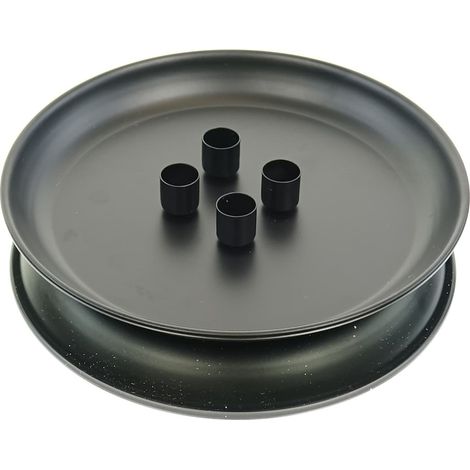 POSIWIO Deko - Teller Schwarz mit 4 Magnetkerzenhaltern Ø 18 cm - Metall oder EAN 4060706111574 (1/3)