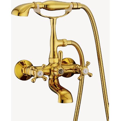 Retro-Wand-Wannenrandbatterie Vergoldet - Maddalena