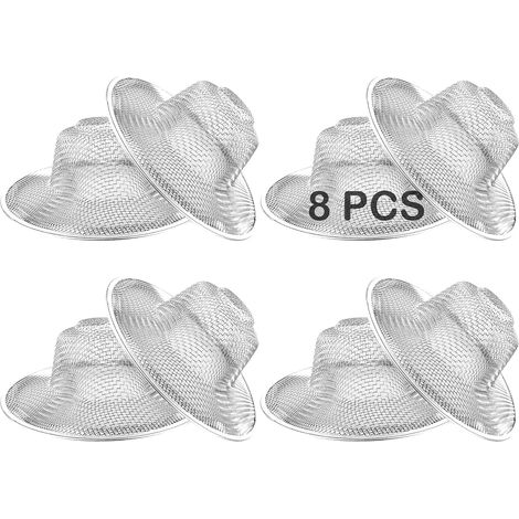 Lot de 8 crépines d évier en métal panier filtre acier inoxydable 9 cm 3 54 po crépine cuisine à cheveux convient la plupart des éviers (1/5)