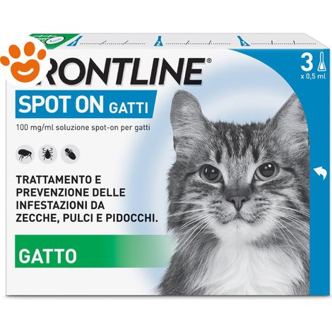 Frontline Spot On - Antiparassitario Gatti - Confezione 3 Pipette - Antiparassitari GATTO