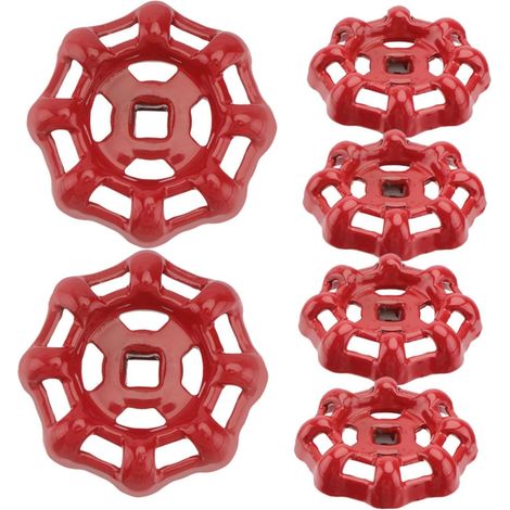 Poignée en Fonte Rouge pour Vanne à Bille, Lot de 6 Pièces (1/5)