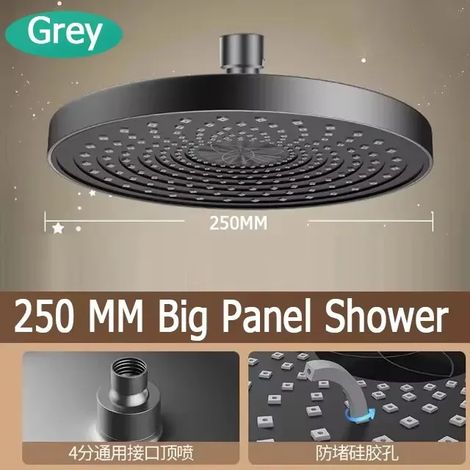 (Douche de plafond G) Nouveau pommeau de douche rond de 30 cm (12 pouces) à effet pluie, jet supérieur haute pression, accessoire de salle de bain pour montage au plafond (1/5)