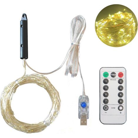 Guirlande lumineuse LED, thème Noël, alimentée par USB, avec télécommande, idéale pour les fêtes, les mariages, les fenêtres, les arbres et les décorations saisonnières.-AquaForge