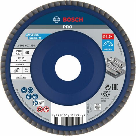 Bosch PRO X571 Disque à lamelles 115 mm G40 - 2608607334 (1/5)