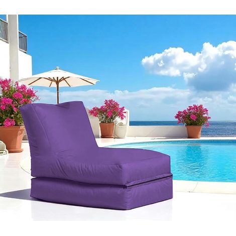 Pouf bain de soleil extérieur violet ARTA (1/5)