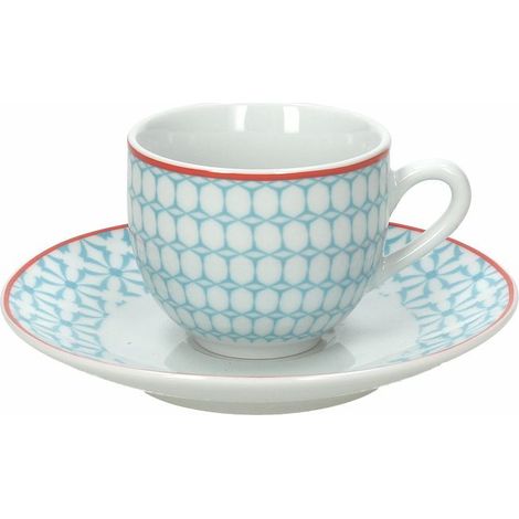 Set 6 tazze caffè azzurre Tognana Kubik